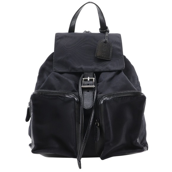 GUCCI Black Leather Backpack main image 9